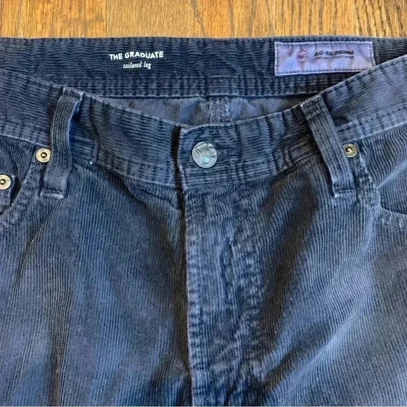 AG Adriano Goldschmied Men's Corduroy Pants - Dark Gray - Picture 2 of 8